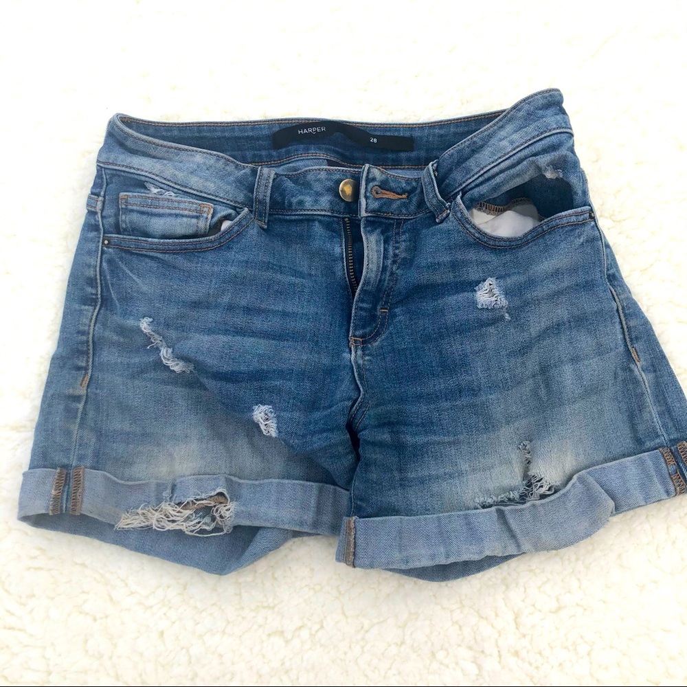 Harper Jean shorts distressed
